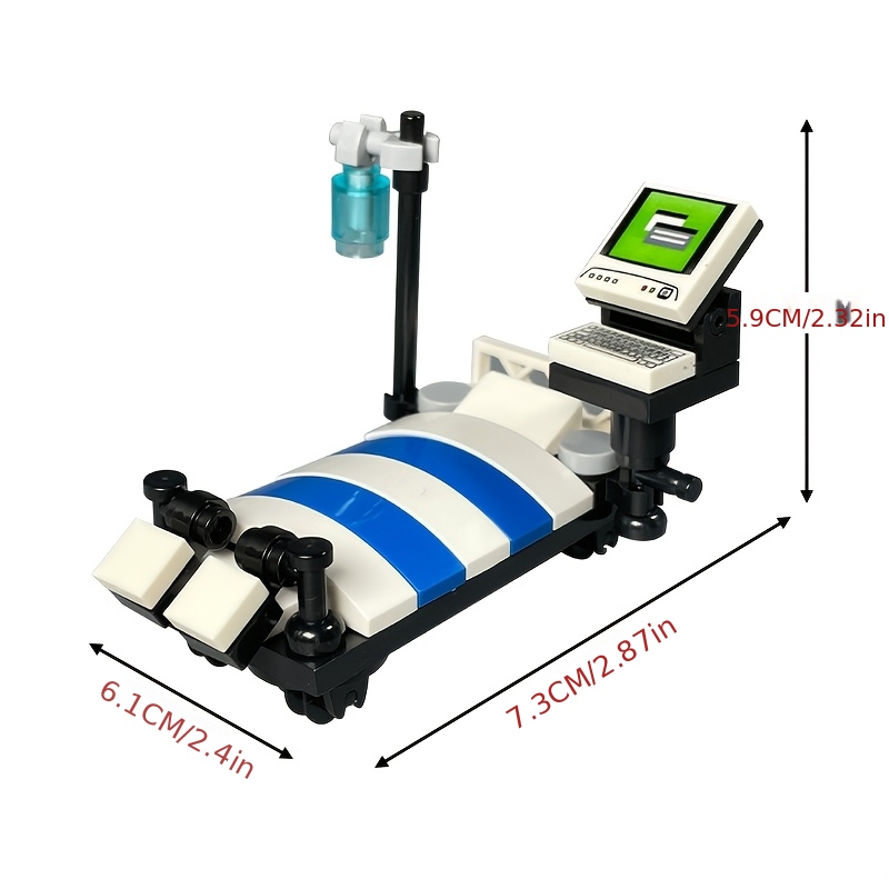 Creative Hospital Bed Scene Figure Model Additions