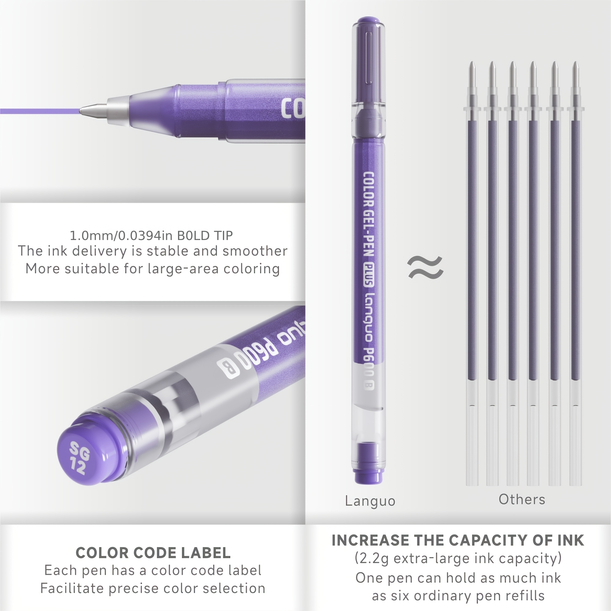 LANGUO Colored Gel Pens Set with 243/290pcs for Smooth Writing