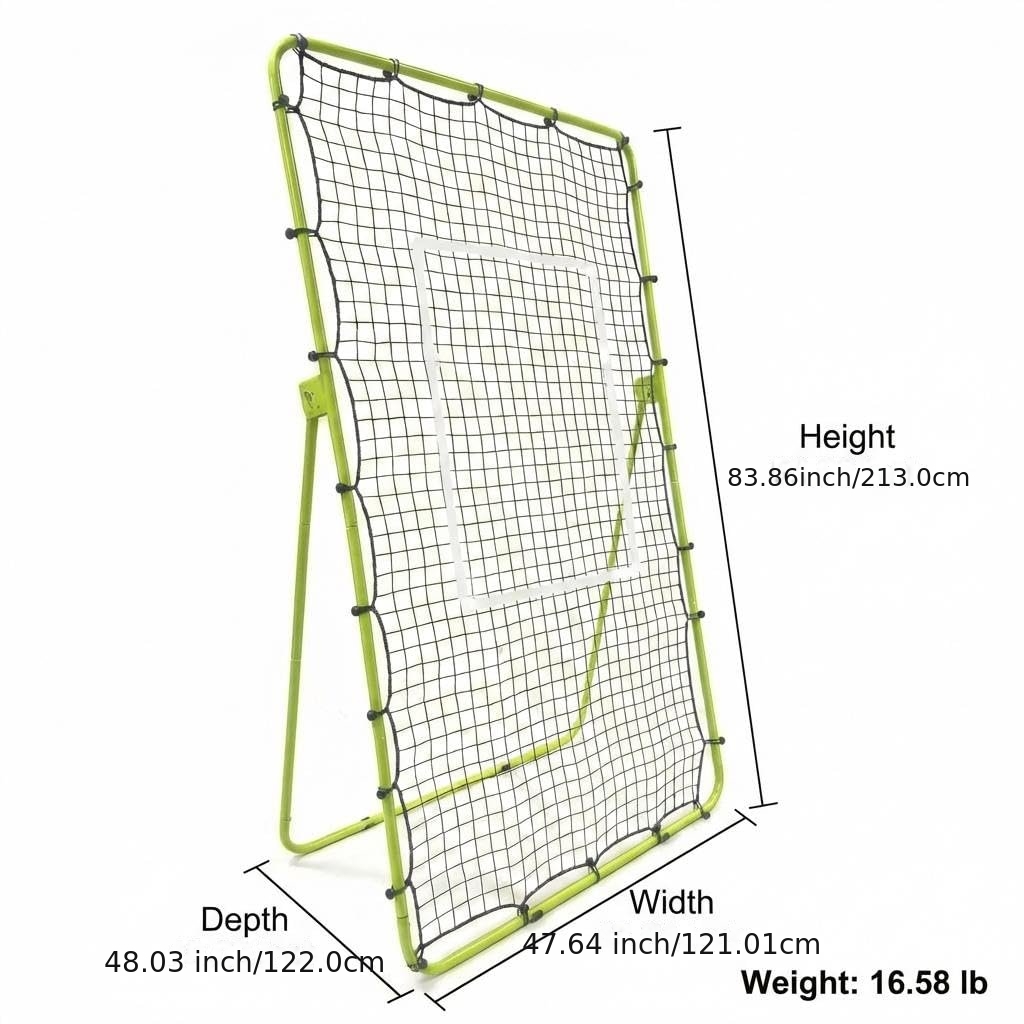 Image of Adjustable Volleyball Rebounder Net With Portable Foldable Frame & Fast Setup - Multi-angle Trainer Suitable For Bumping, Setting, , Serving - / For, Schools, Clubs, For Use For &