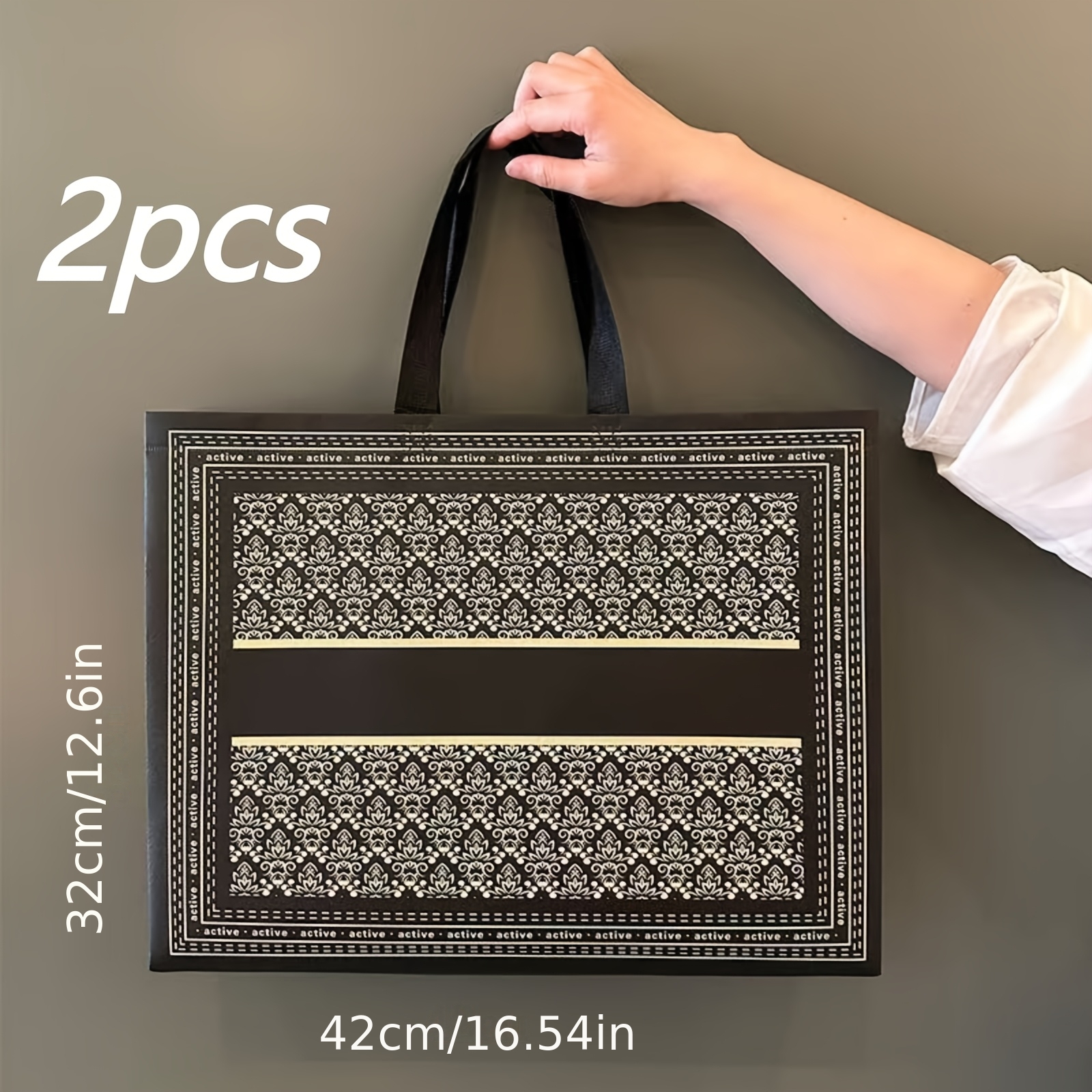 TEMU 2/5-Pack Bolsa de de Tela No Tejida con de Diamante, Bolsa Reutilizable para Regalos, Ideal para , Fiestas, Celebraciones Festivas, Regalos de ,
