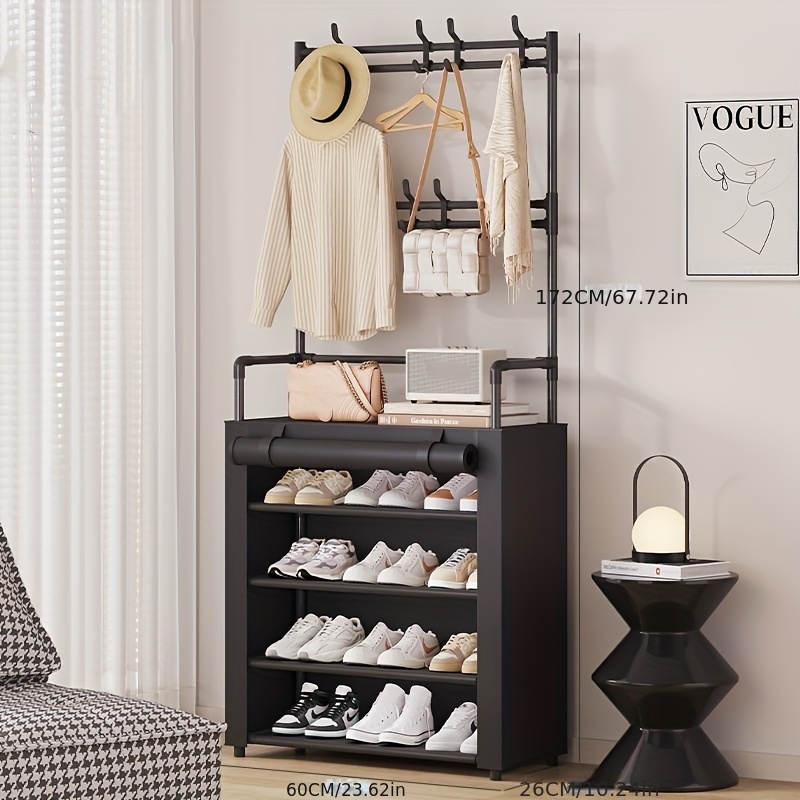 Multi-Layer Shoe Display Rack for Retail, a Easy Home Entryway Shoe Cabinet with Large Capacity And Dustproof Features