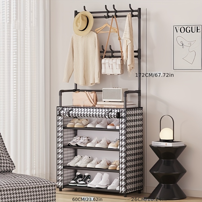 Multi-Layer Shoe Display Rack for Retail, a Easy Home Entryway Shoe Cabinet with Large Capacity And Dustproof Features