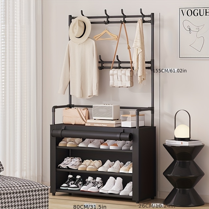 Multi-Layer Shoe Display Rack for Retail, a Easy Home Entryway Shoe Cabinet with Large Capacity And Dustproof Features