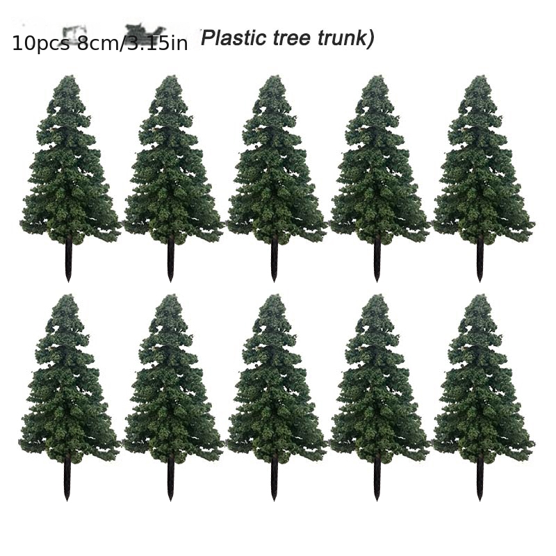 Sanmersen Realistic Pine Tree Models Suitable For Ho/oo Scale Miniature Trees - Compatible For Train , Tabletop Rpgs, Model Railroad Scenery, Tree Models For Landscape