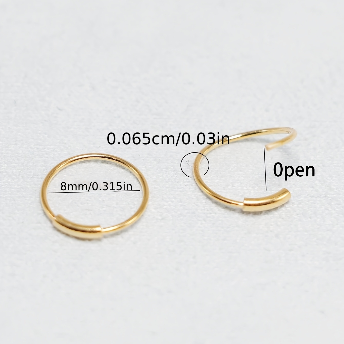 3pcs Minimalist 316 Stainless Steel Open Septum Ring Earring Set