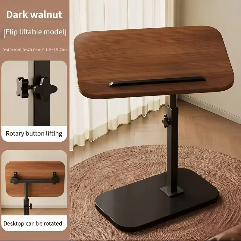 In hoogte verstelbare C-vormige bank bijzettafel met 360 ° draaibare lade op wielen voor sofa woonkamer slaapkamer In hoogte verstelbare C-vormige bank bijzettafel met 360 ° draaibare lade op wielen voor sofa woonkamer slaapkamer