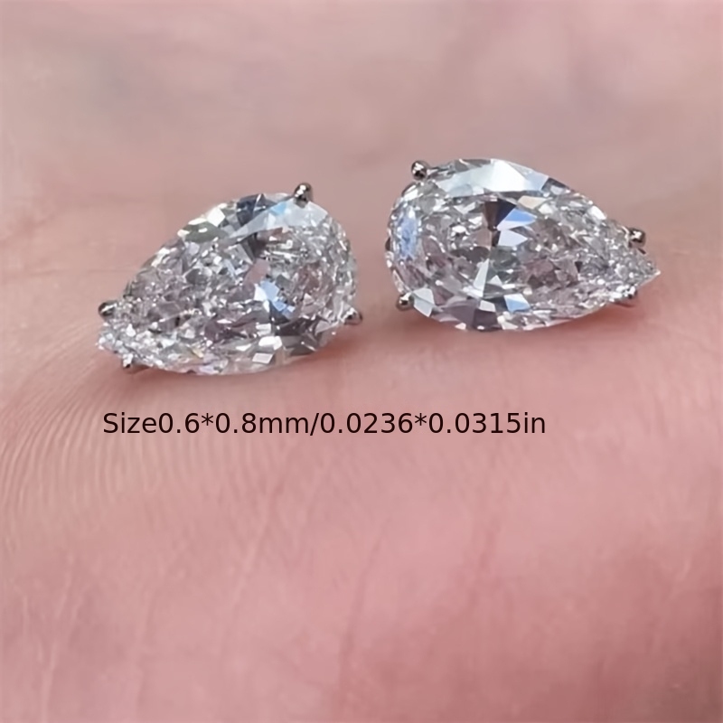 TEMU A Pair Of 5a Zirconia Teardrop Earrings