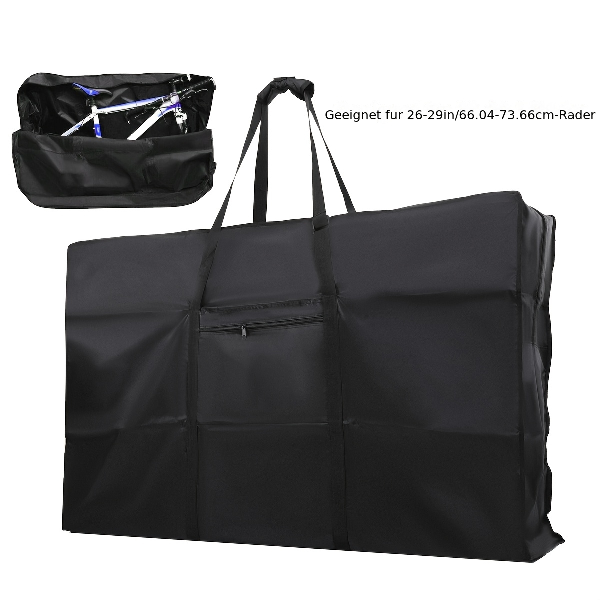 Image of Folding Wheel Transport Bag Bicycle Travel Bags Riding Bag Protective Cover Carrying Outdoor Storage Bag Suitable For 26-29 Inch Wheels