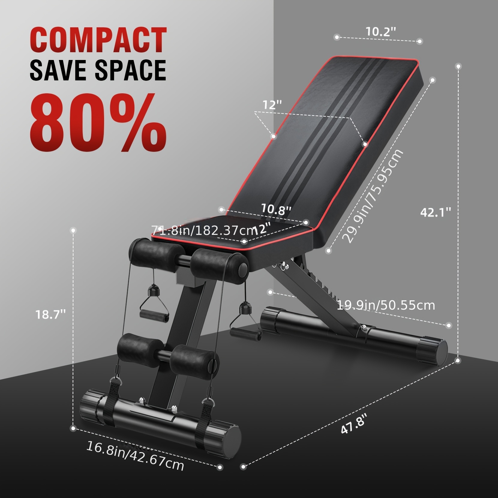 adjustable weight bench utility   for full body workout foldable flat incline   fid bench press for home gym details 2