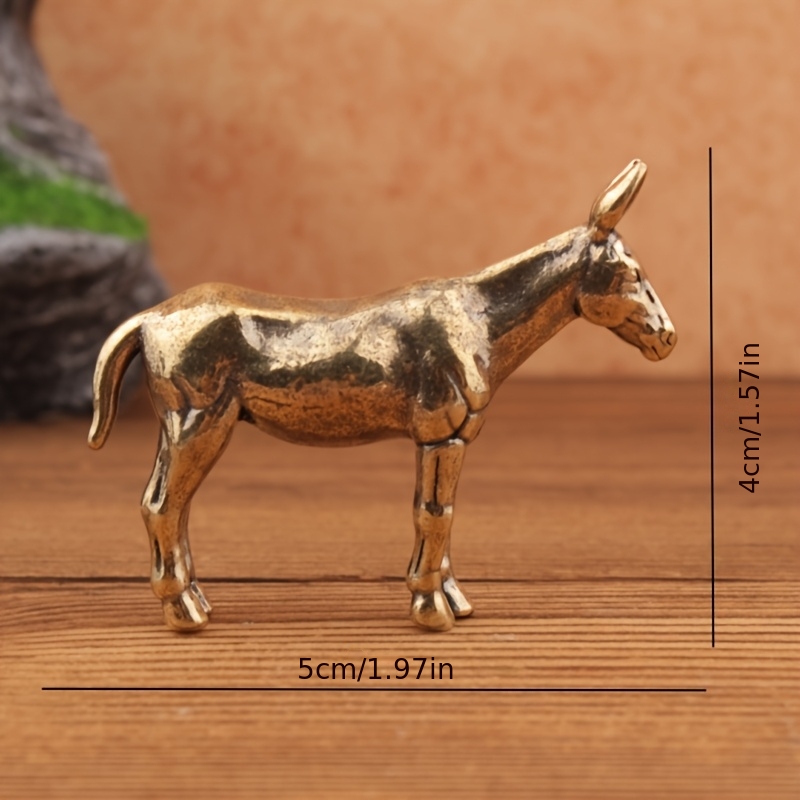 Image of Collectible Figurines, 1pc/polished Donkey Figurine | Animal Decor For Living Room And Bedroom, Ideal For Christmas, Halloween, Eastervalentine, Carnival, , Easter, Wedding, Gift