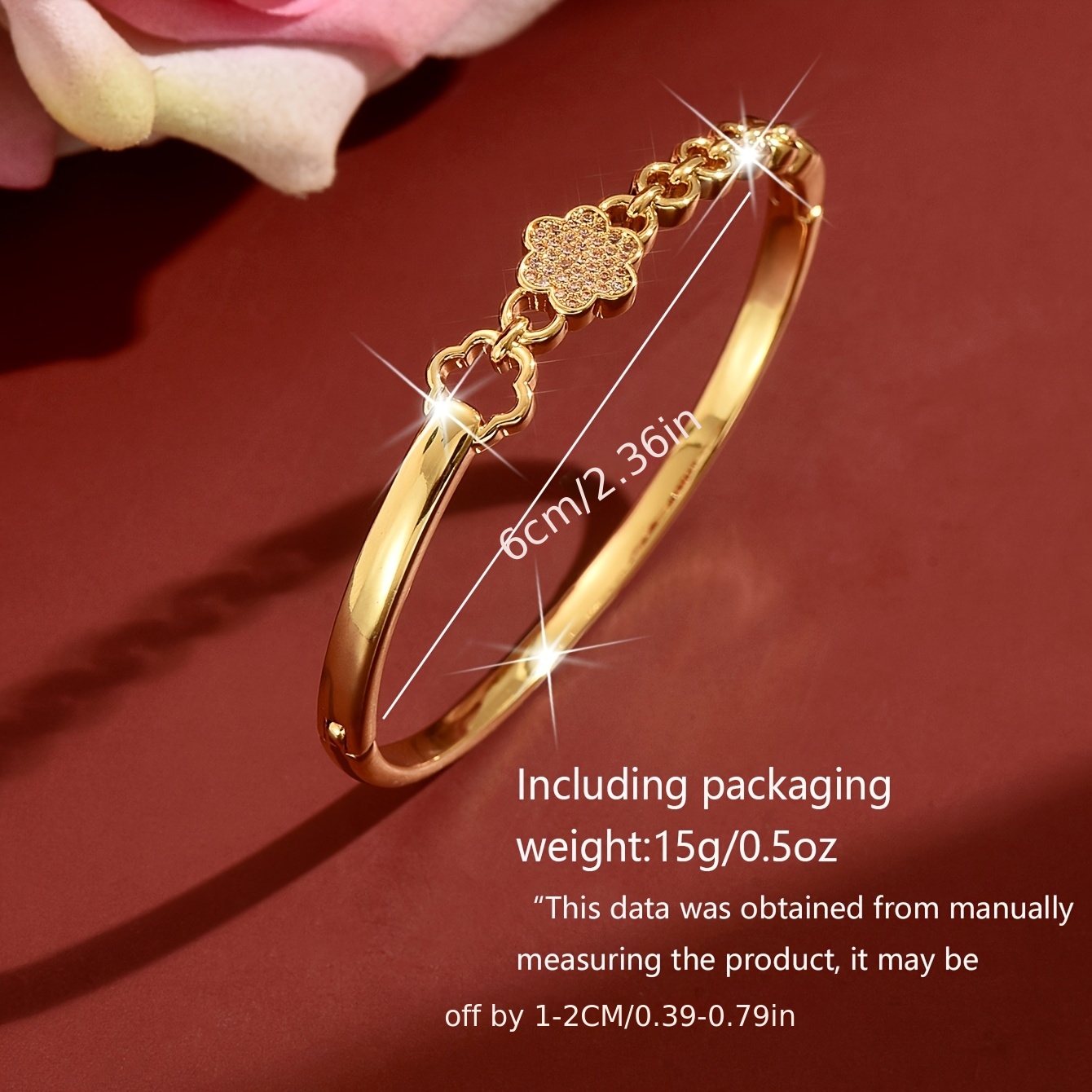 Floral Bracelet with Delicate Design, Elegant Gift