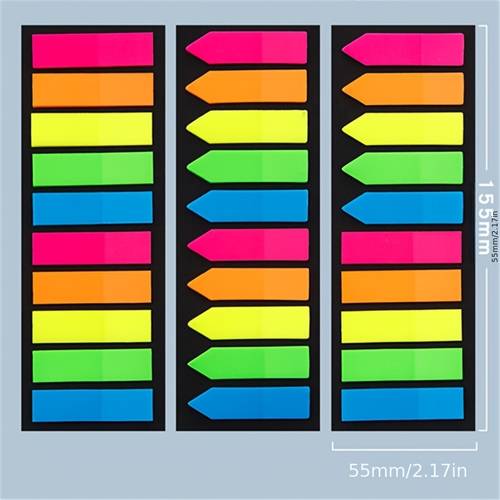 200pcs 1 2pcs high quality multicolor sticky notes bookmark stickers student office supplies assorted colors easy to tear