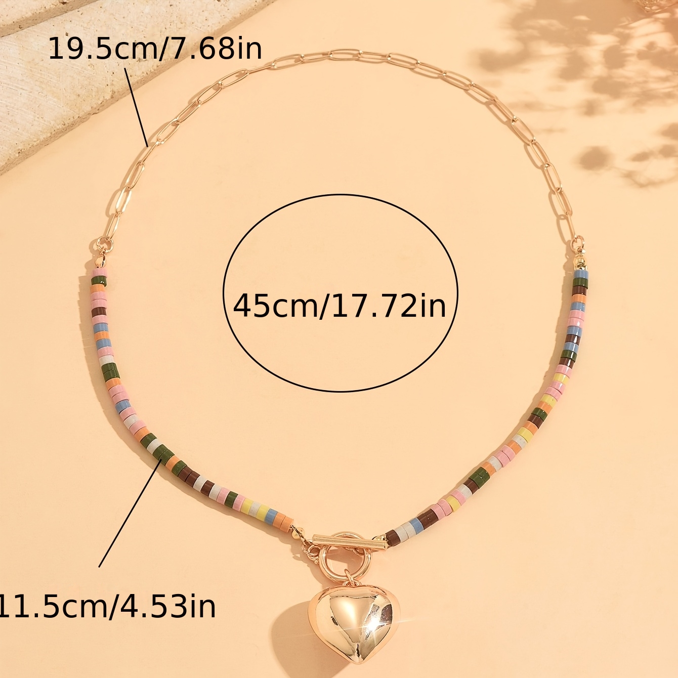 Unique Ins-Style Colorful Polymer Clay Bead Necklace