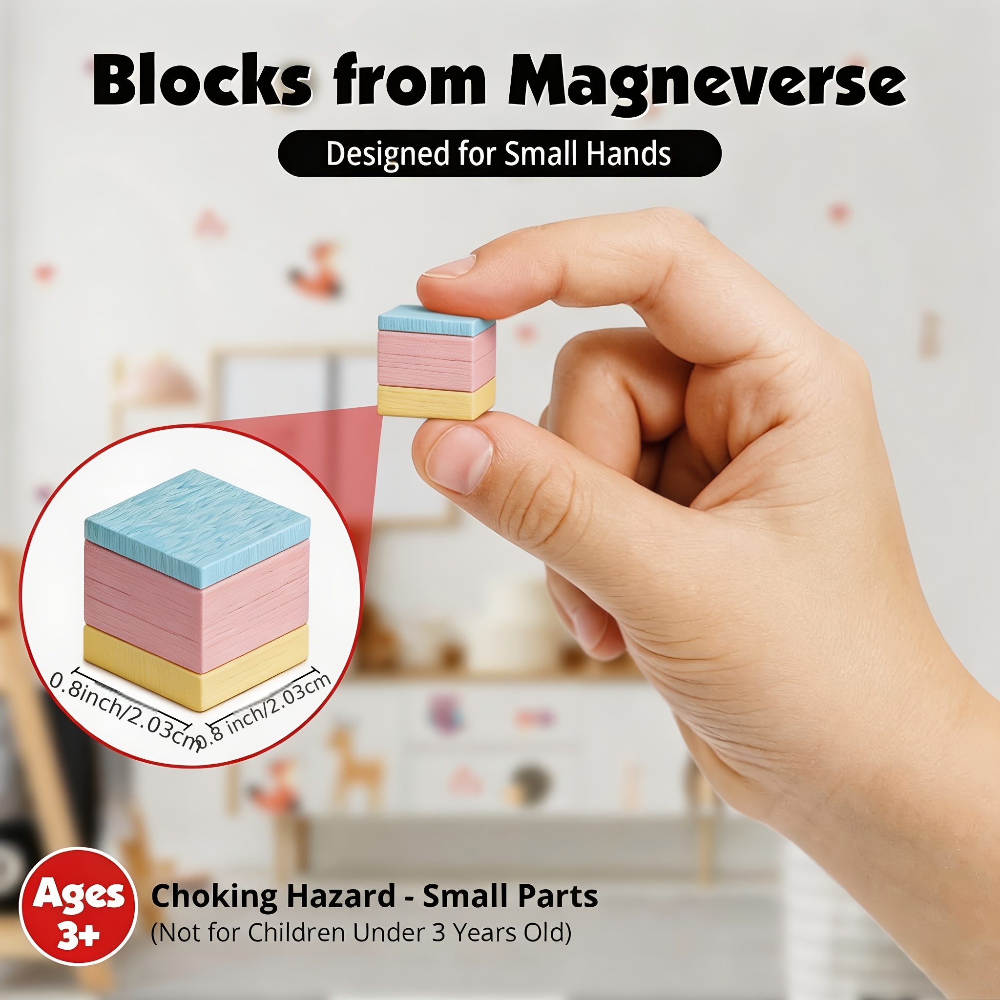 500pcs Magnetic Blocks, 3D Puzzle Building Toy for Kids