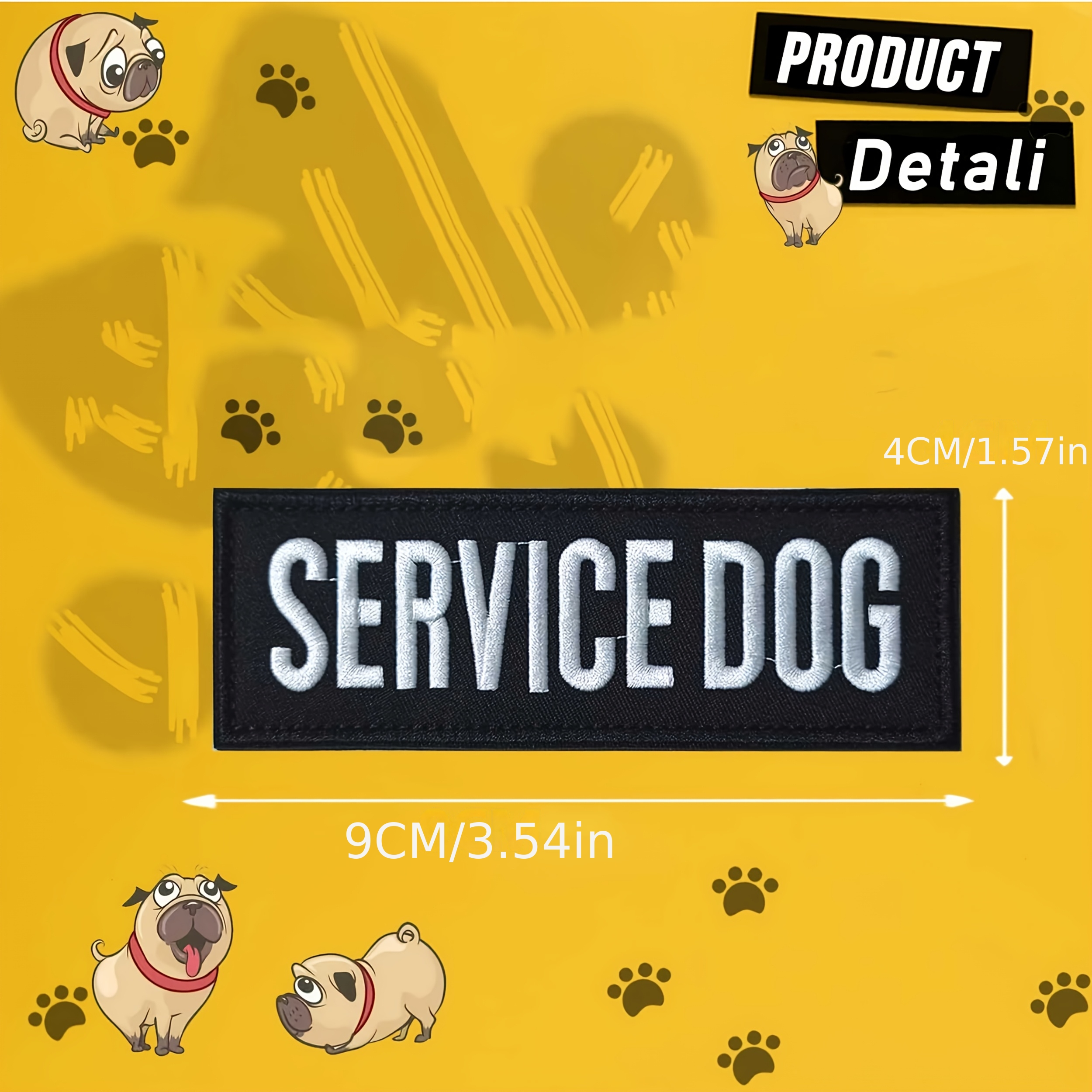 Temu – TEMU 4pcs Friend Suitable For Service Dog Vest Patches – Hook & Loop Fastener With Lettering & – For Jackets, Harnesses, Collars – Embroidered Dog