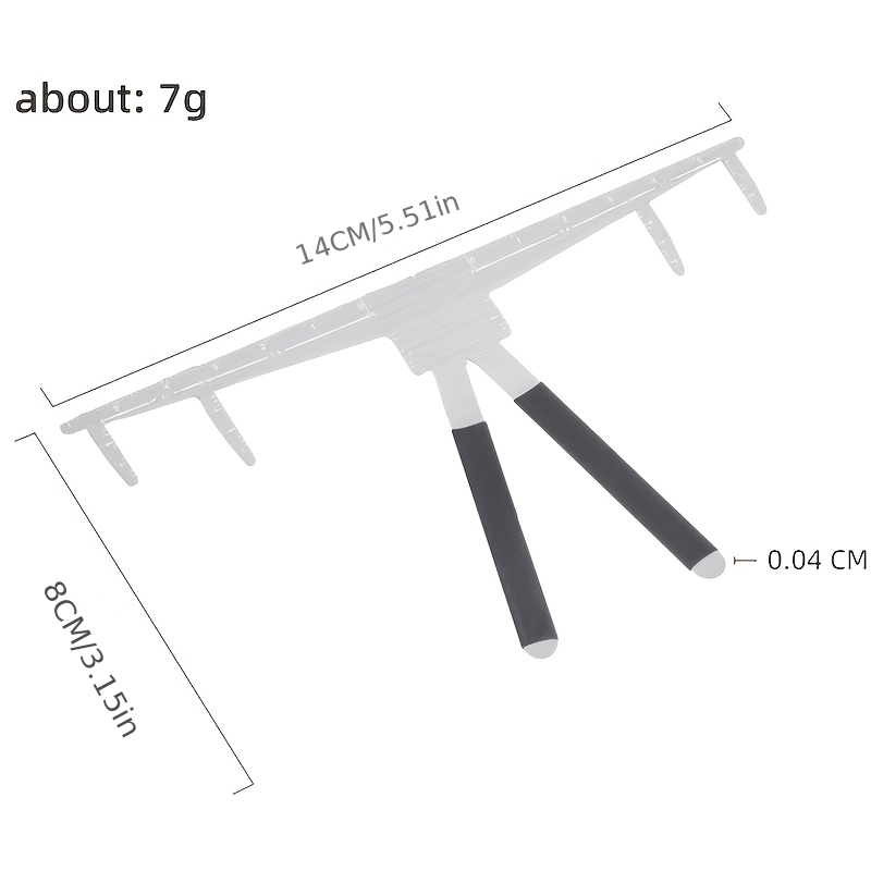 Stainless Steel Eyebrow Shape Ruler with Positioning Balance Card