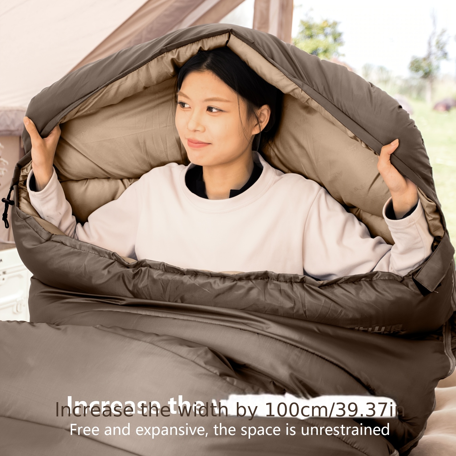 BISINNA Portable Camping Sleeping Bag for Adults, Lightweight 4-Season