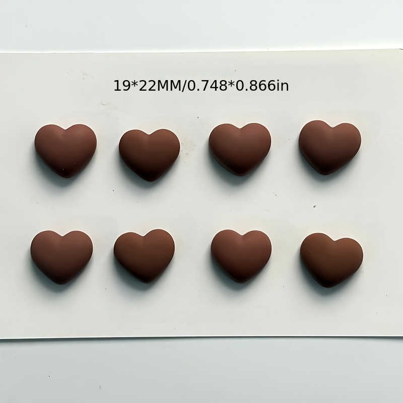 TEMU 8pcs Of Elegant Light-colored Heart-shaped Fridge Magnets - Minimalist Decor Magnets For Refrigerators And Whiteboards, Perfect For Offices,