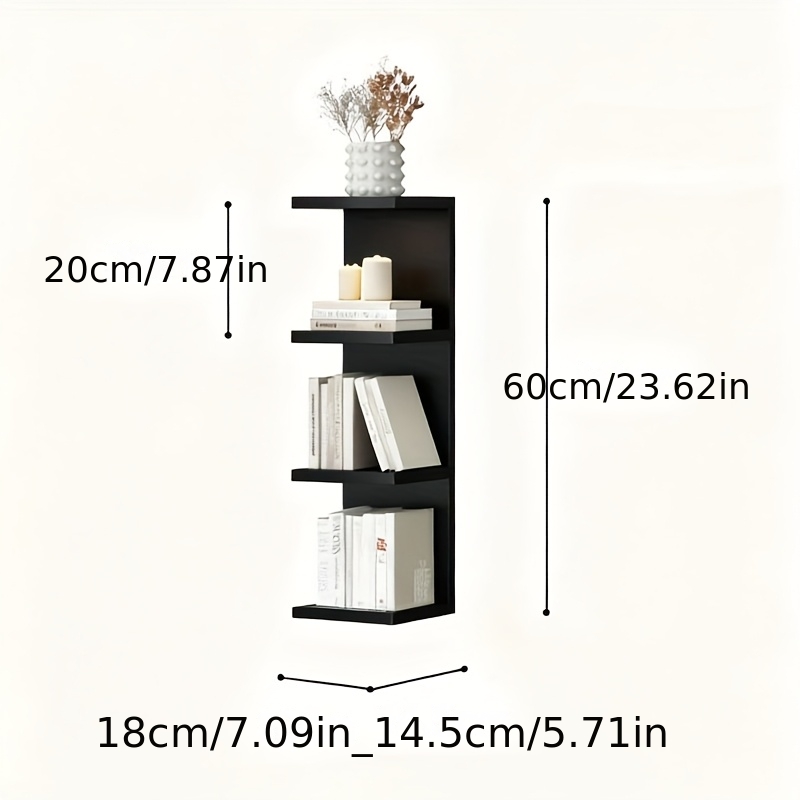 4-tier Floating Shelf Group - -mounted Storage Display With Invisible Hardware, Reinforced Brackets & Natural Wood Grain Finish, Floating Shelves