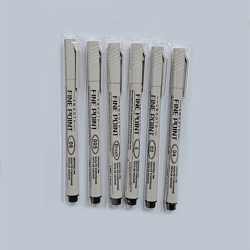 TEMU 6pcs Beginner' Drawing Technical Pens, Liner Pen Set, Special Drawing Gel Pens