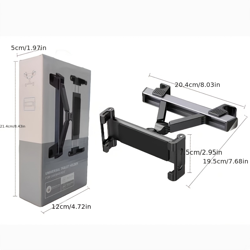 TEMU Soporte universal giratorio de 360° para teléfono de reposacabezas de coche, ajustable, compatible con la mayoría de los vehículos, estable,