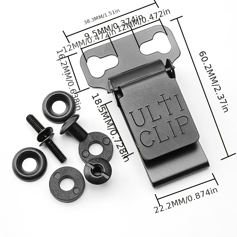 TEMU Accessorio Fodero K in Acciaio Inossidabile, Clip da Cintura Fodero K, Clip da Cintura K Sheath K Clip, Migliora lo Stile Tattico se Abbinato a