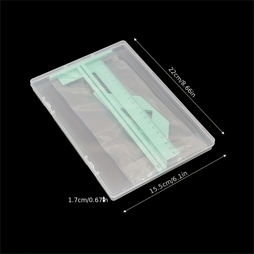 Image of Binding Ruler Kit - Includes An L Ruler, A T Ruler, A Guide, A Corner Cutting Square, And A Storage Box, Suitable For Journals, Scrapbooks, Notebook Covers, School Supplies, And Holiday Gifts For