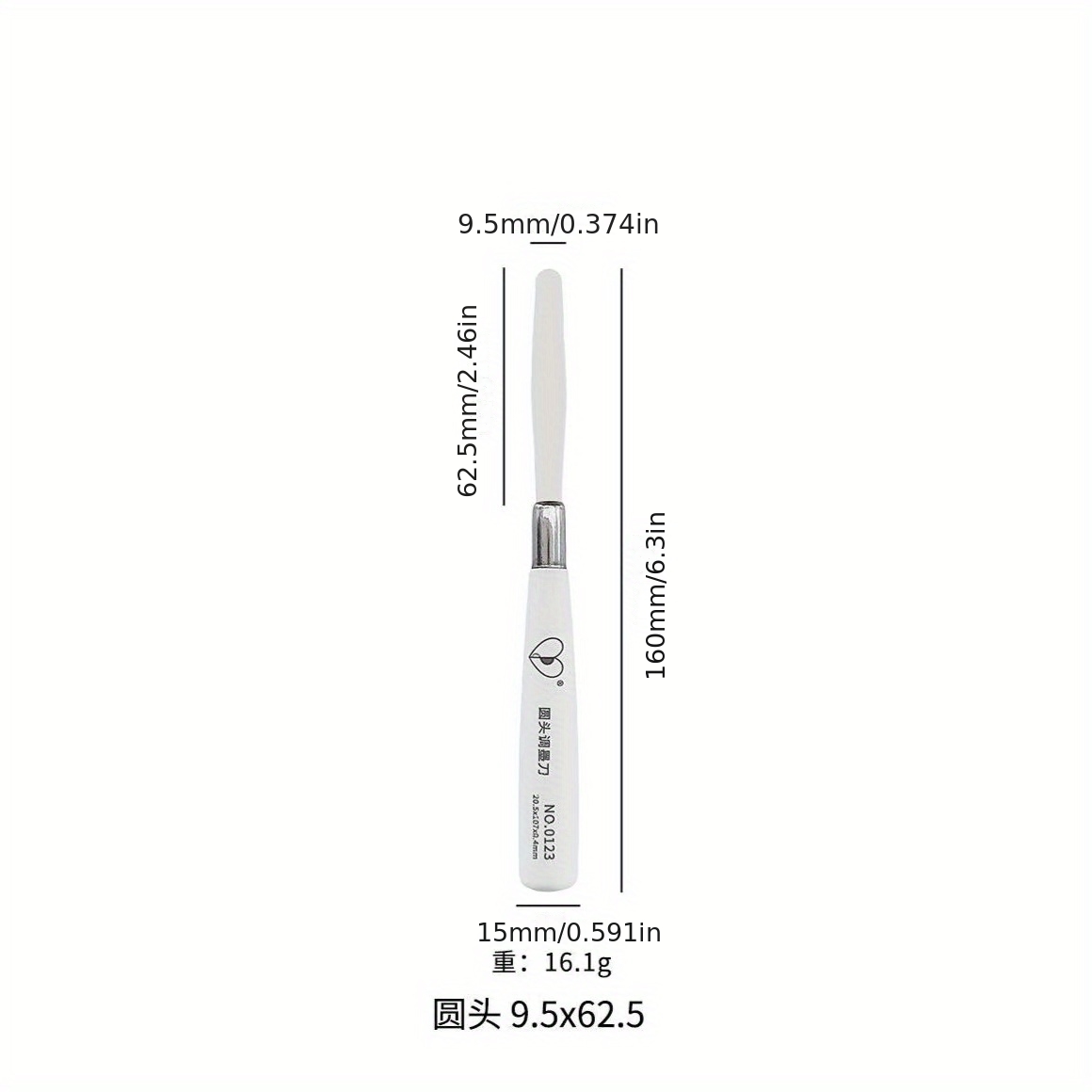 White Handle Stainless Steel Palette Knife for Mixing Colors