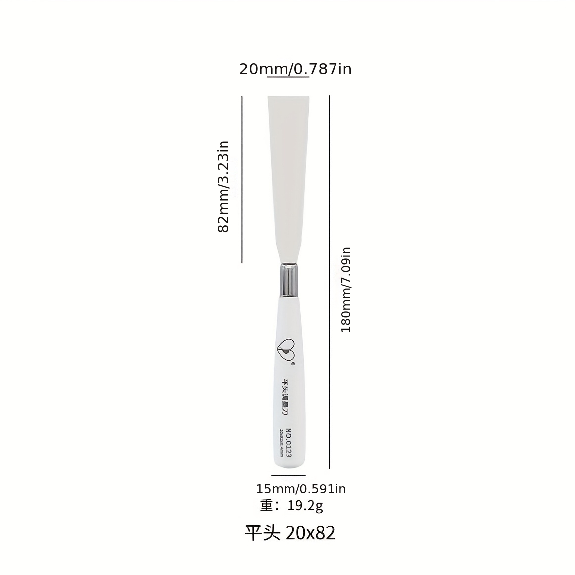 White Handle Stainless Steel Palette Knife for Mixing Colors