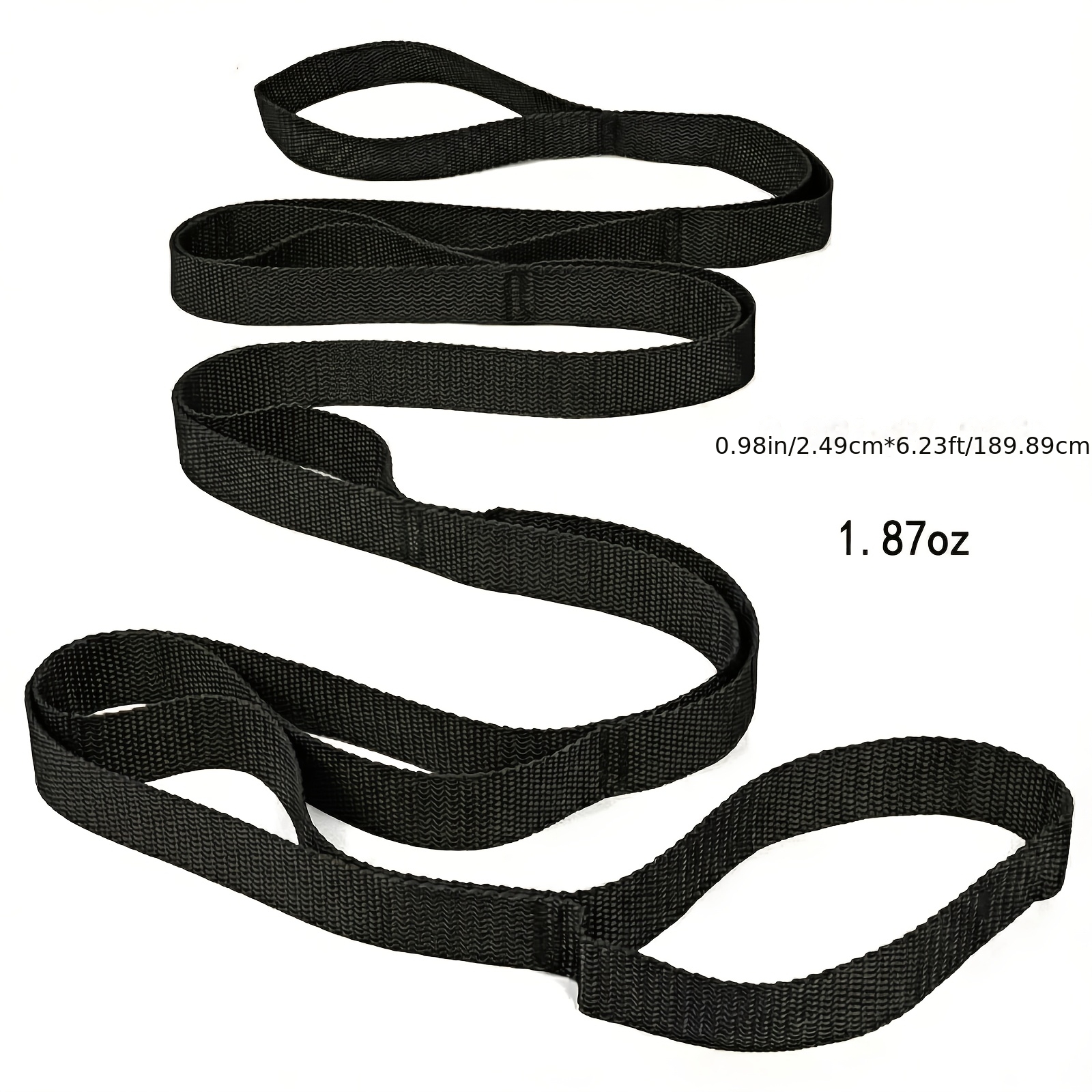 TEMU Ceinture d'étirement de yoga transfrontalière, outil d'ouverture du dos, ceinture d'étirement lombaire, corde de yoga fitness, corde de