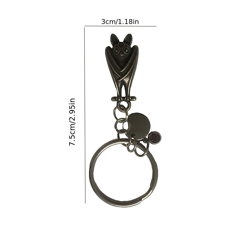 Emotional Support Bat Keychain, Inspirational Motivational Pendant, Creative Metal Small Gift, Cross-border Keychain