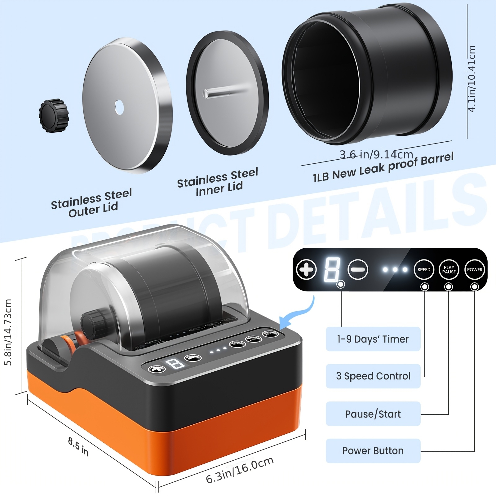 magic for rock tumbler kit with   motor and 9 day timer for rock polisher for  