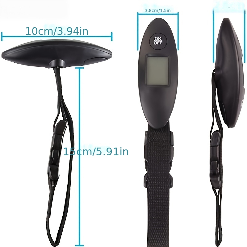 1pc Portable Digital Luggage Scale for Travel, Hanging Baggage Scale, Suitcase Weight Scale up to 40kg, Digital Display, Flexible and Sturdy Strap, Black (Batteries Not Included), Gift for Men and Fathers
