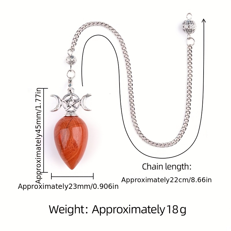 5pcs Three-Phase Moon Waterdrop Crystal Pendulum Set