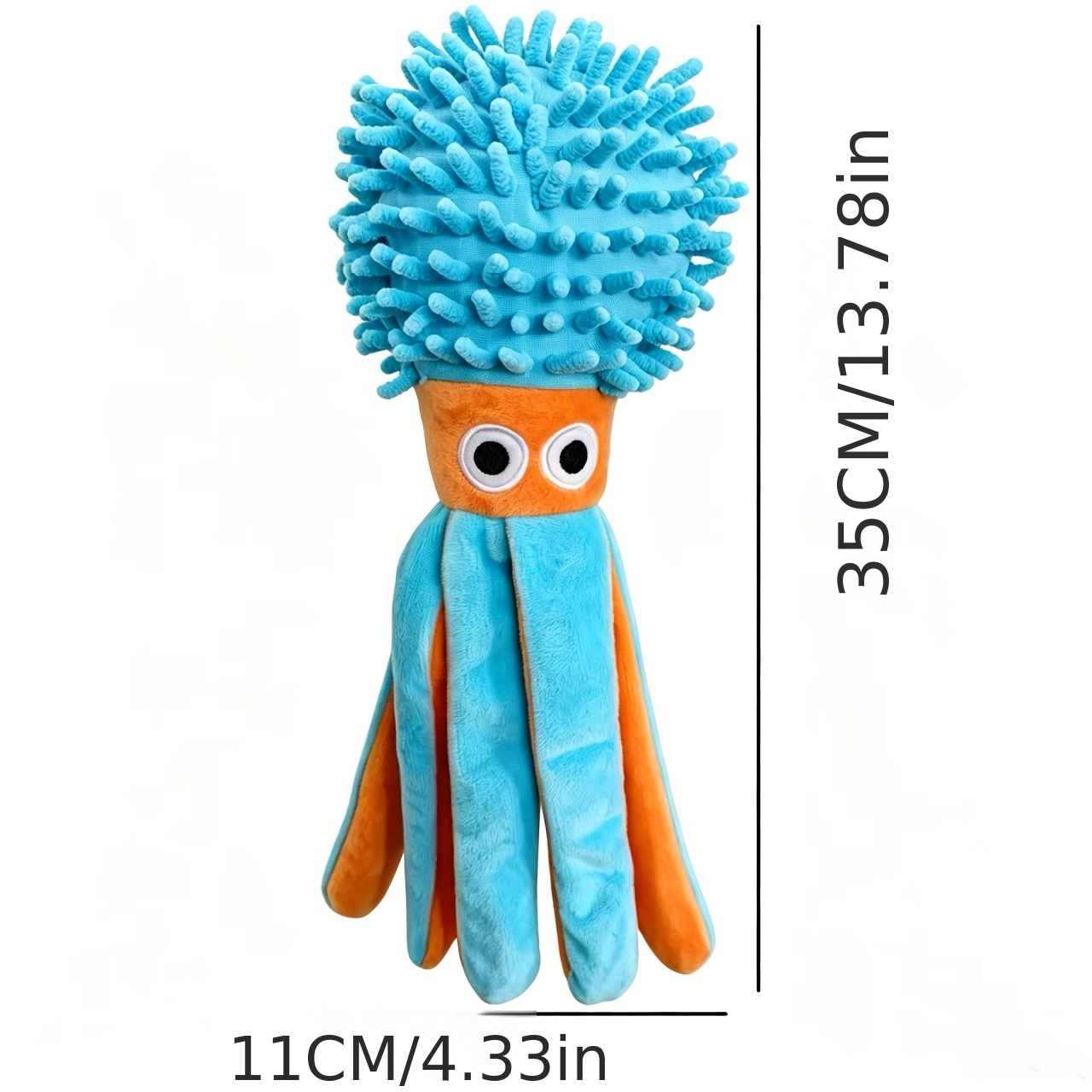 Image of Dog Toy: Self-entertainment Boredom Reliever For Puppies, Chew-resistant Teething Plush Doll, Pet Squeaky Toy To Burn Off Energy, Cute Octopus Press-and-sound Toy