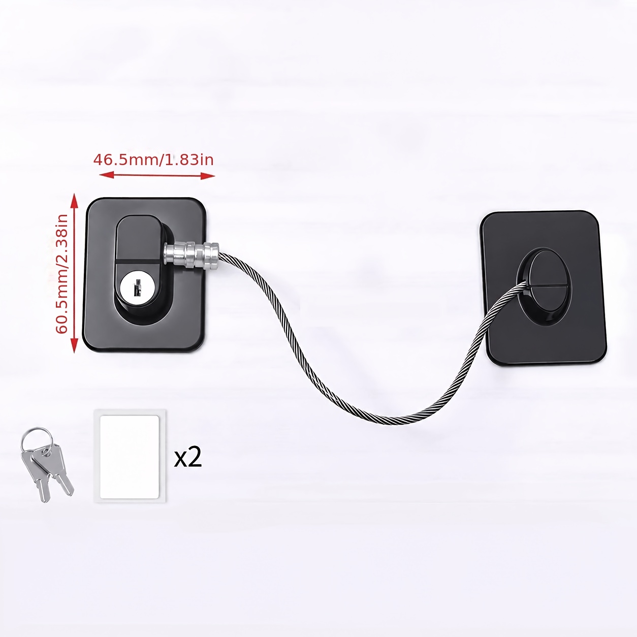 TEMU Cerraduras de seguridad sin perforaciones | Cerraduras para puertas de refrigerador de fácil instalación sin taladro, estructura duradera