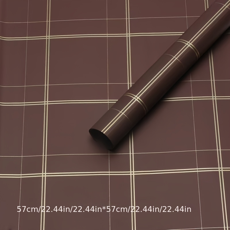 TEMU 2026 Nieuwe Stijl Groot Geblokt Koffiebruin Inpakpapier, Bloemist Bloemen Inpakpapier, Boeket Cadeauverpakking, Geschenkdoos : Geschikt voor