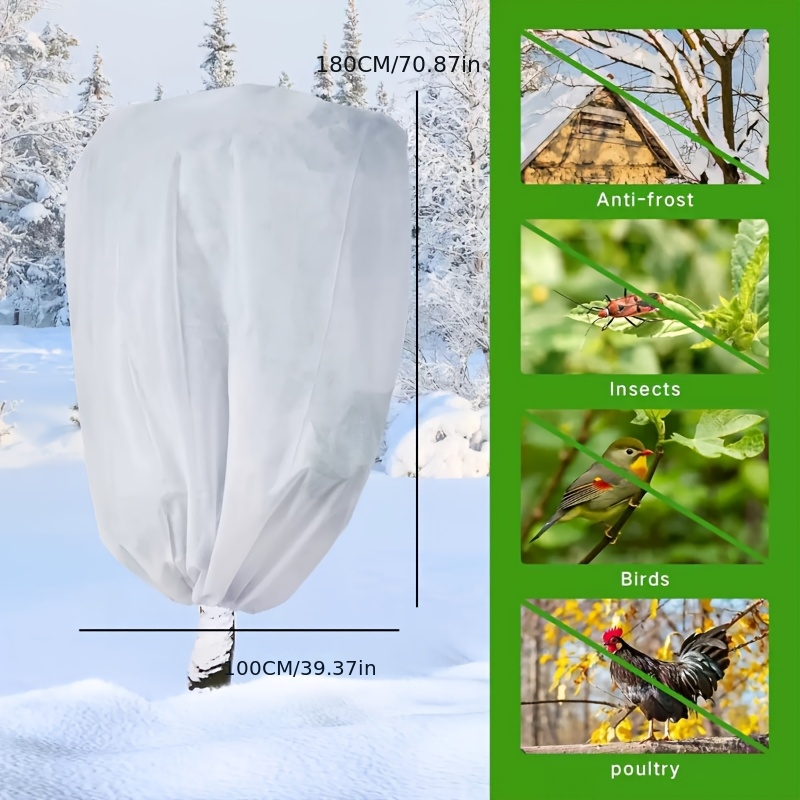Winter Plant Cover - Frost Protection,   Insulation Bag with Drawstring and Insect/ , Winter Plant Protection, Frost Covers for Plants, Cover Tree Winter High Quality,   Tree In Winter, Tree Covers Freeze Protection,  ,  , High Quality Material, Reinforced  , Home  , Outdoor  