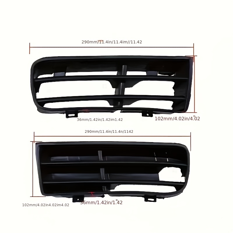 2 kosova okvir meglenk, sprednja mreža odbijača, spodnja zaščita, združljivo z VOLKSWAGEN 4 MK4 letnik 98-04, OE: 1J08563666, 1J0853665, trpežno