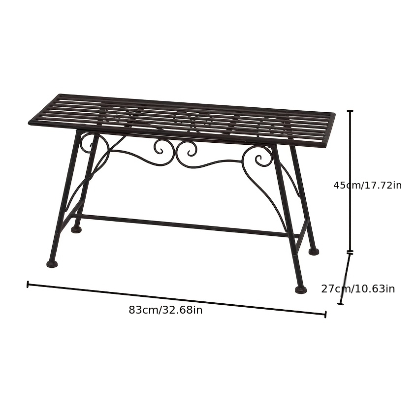 Rustic Garden Bench, Tree Stool Outdoor Seating - Industrial Design for Gardens, Courtyards, And Patios - Weatherproof Metal Lounge