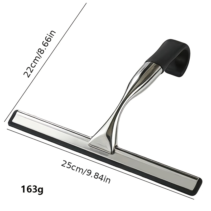 TEMU Stainless Steel Window Squeegee, Streak-free Glass Wiper Cleaning Tool For Home Bathroom Car