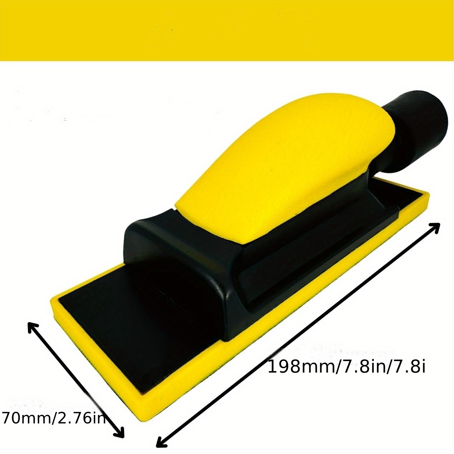 Image of Vacuum Suction Manual Sanding Block, 22-hole, 198mm X 70mm Polyurethane Foam Polishing Pad, Multi-hole Dust-free Hook And Loop Sanding Disc