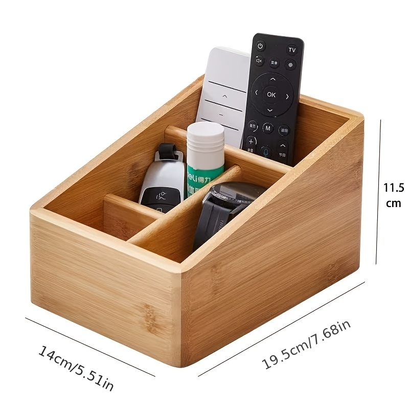solid wood makeup storage box large capacity   bamboo desktop organizer for lipsticks eye   skin care products and remote controls desk drawer organizer for home storage Product details 3