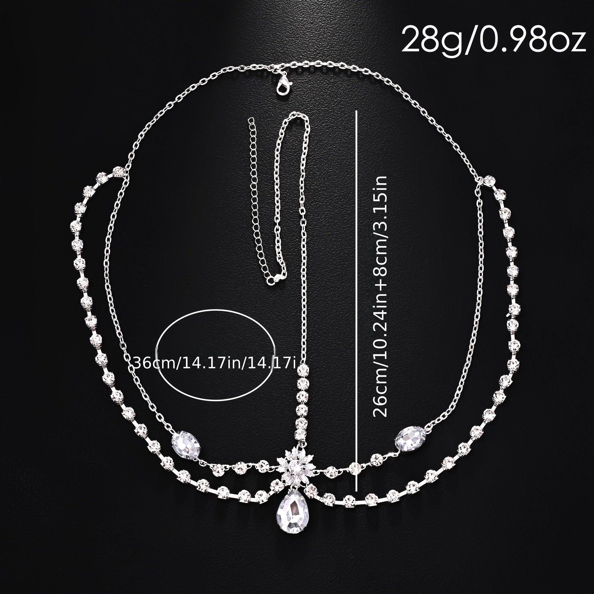 Water Drop Forehead Chain Women's Rhinestone Hair Chain