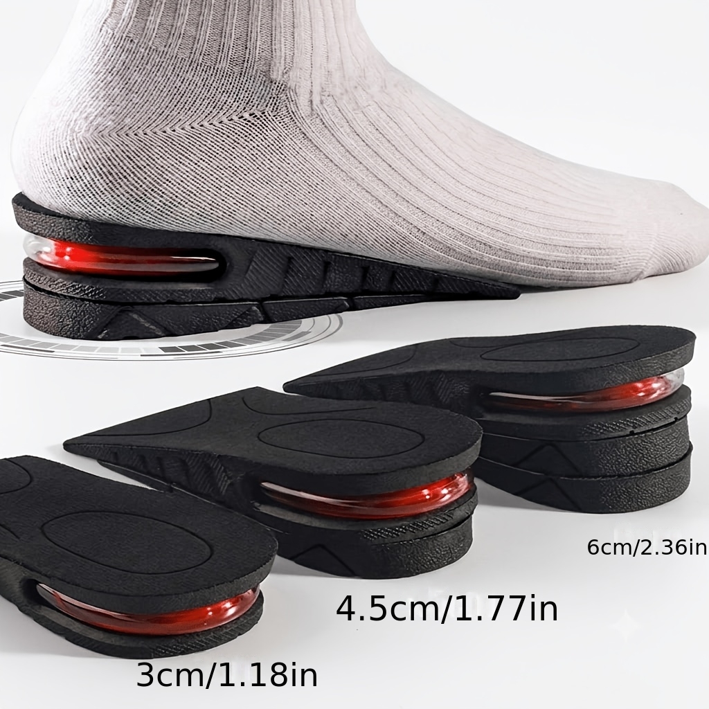 TEMU 1 Pair Of Adjustable Platform Heel Inserts For Men And Women, With Shock Absorption, Made Of Pu, Comfortable Height Increase, Suitable For
