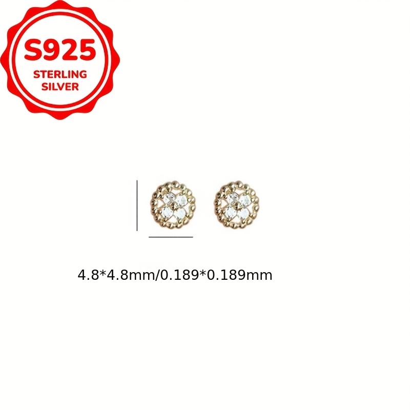 Cute Hollow-Out Four-Leaf Clover Stud Earrings, Sweet Style