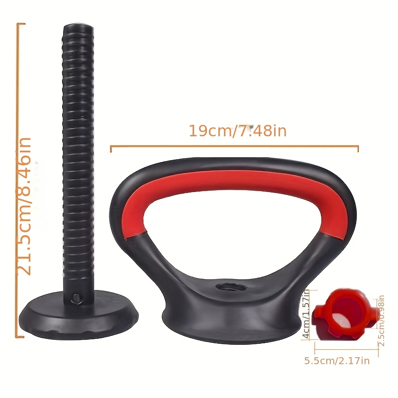 heavy duty multifunctional kettlebell handle set with non   compatible for strength training squat arm workouts base connecting rod system nut cap for home gym squat rack for home exercise equipment