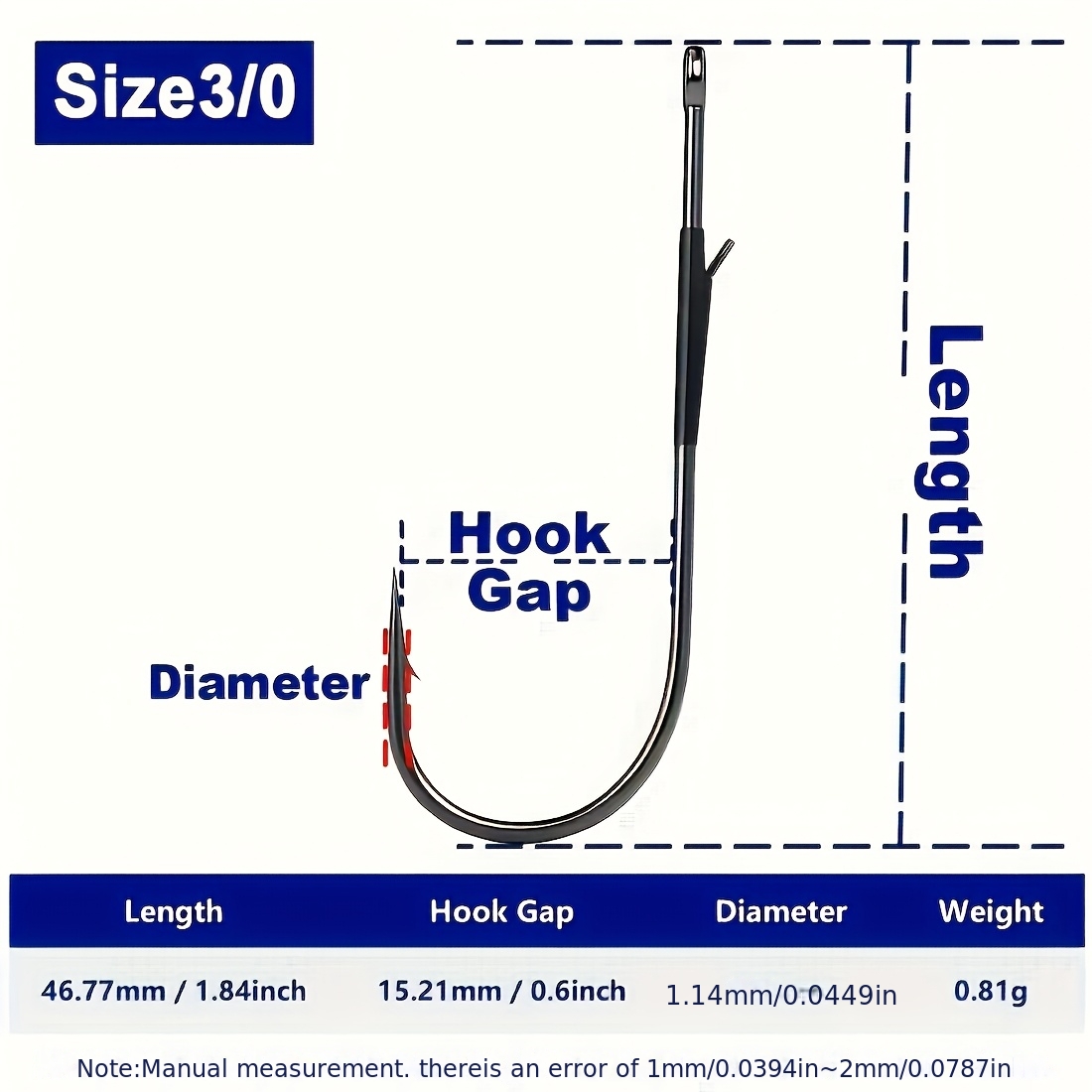 Image of 9km 10pcs 3x Soft Lure Dual-barbed Bait Holder Carbon Steel Neko Rig Fishing Flipping Hook