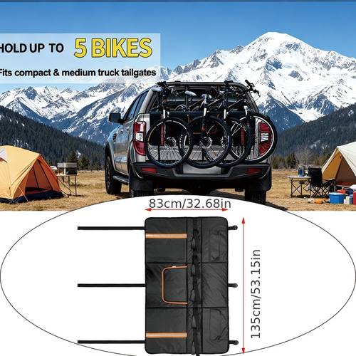 multi function vehicle tailgate pad for bike loading anti slip cushion quick release adjustment van travel rack outdoor sports equipment carrying system christmas black friday bike storage tool precious christmas gift