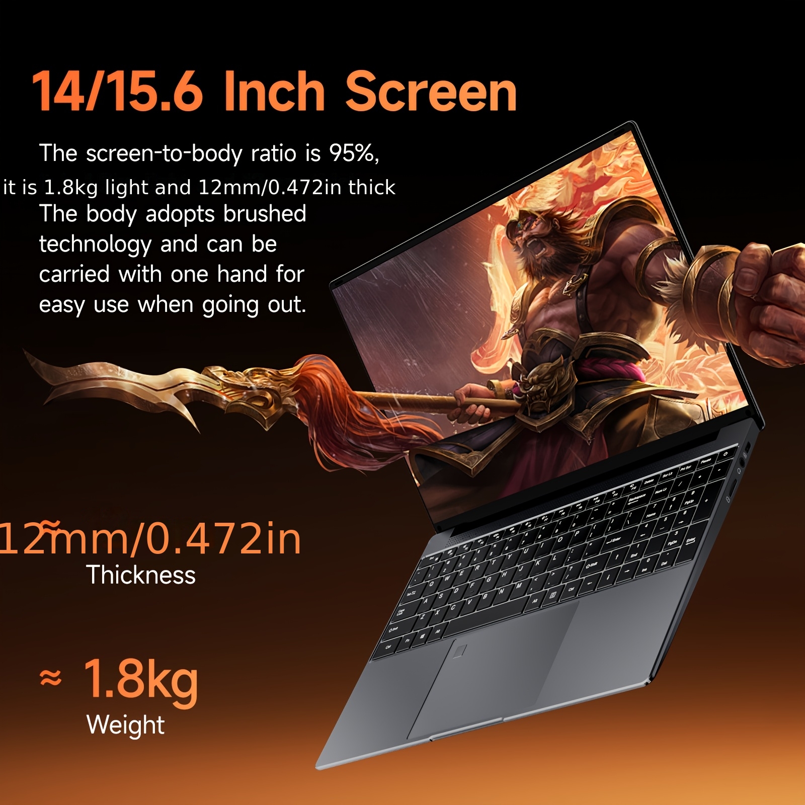 SUXI 2026 Novo Laptop 8/16GB RAM DDR4, 14/15.6 Polegadas, SSD 128/256GB 6